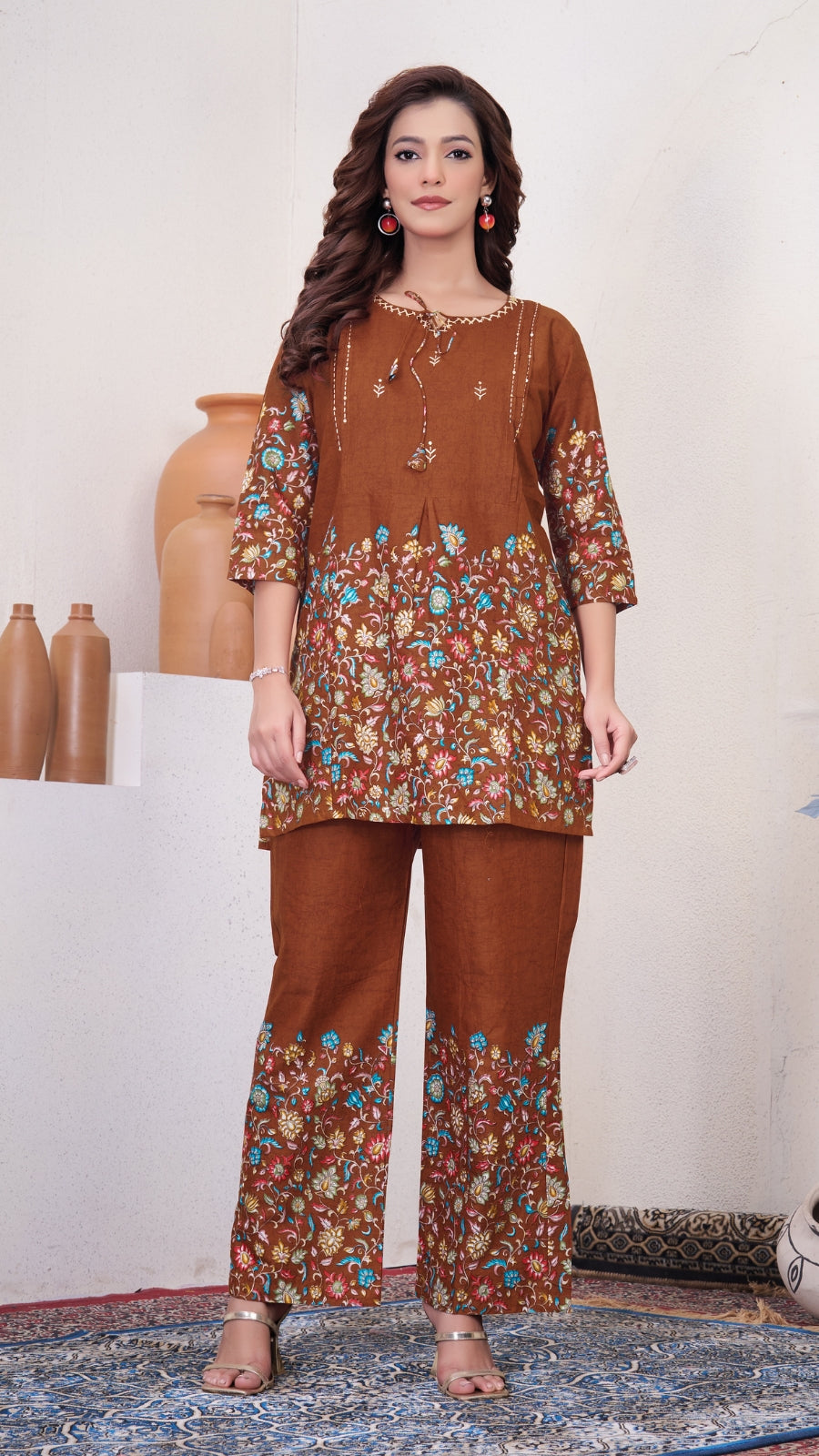 Premium Printed Cotton Co-Ord Set for Women | Designer Festive & Daily Wear Outfit