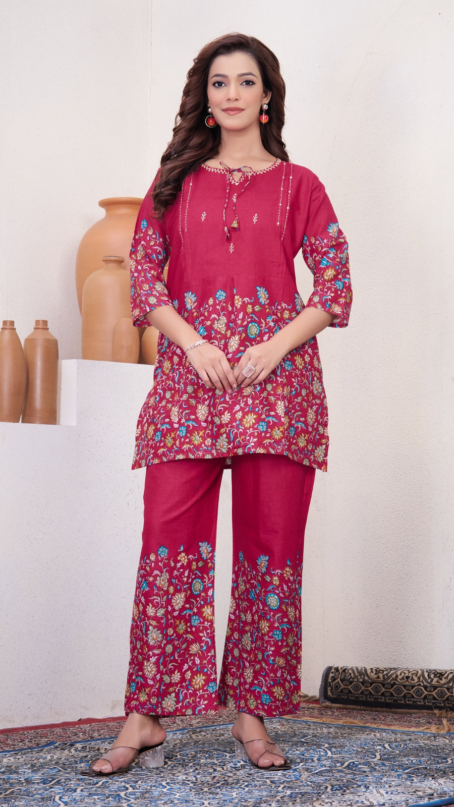 Premium Printed Cotton Co-Ord Set for Women | Designer Festive & Daily Wear Outfit