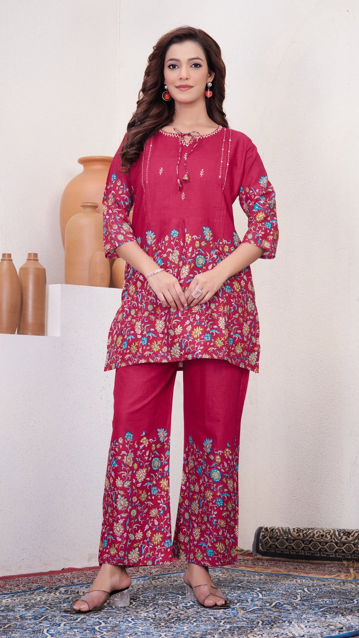 Premium Printed Cotton Co-Ord Set for Women | Designer Festive & Daily Wear Outfit