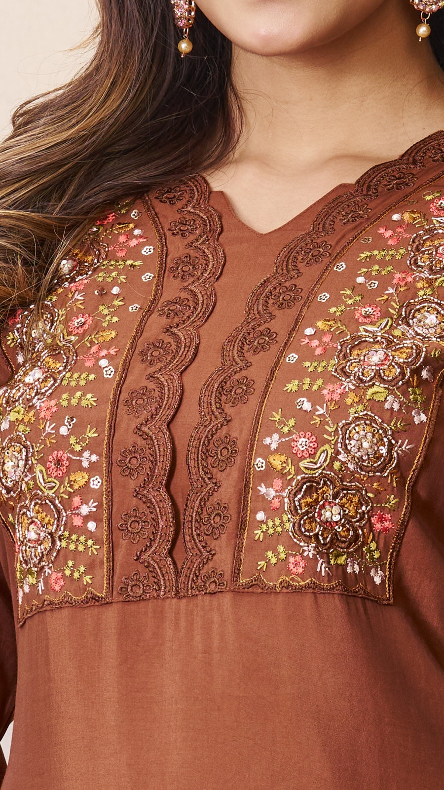 Luxury Roman Silk Embroidered Kurta Set with Dupatta | Festive & Wedding Wear Suit for Women