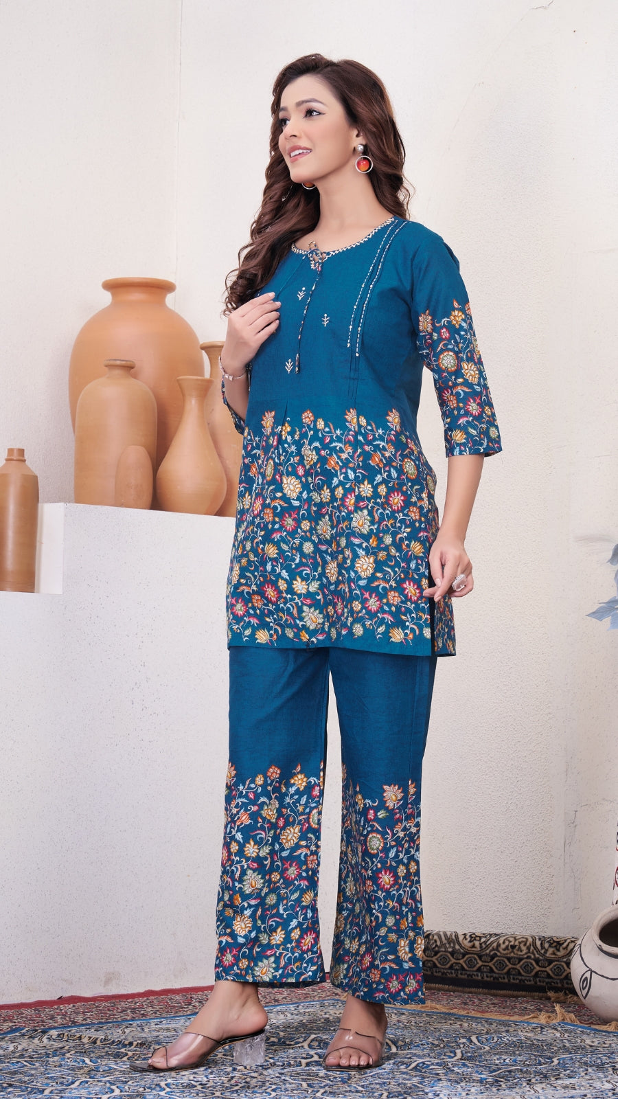 Premium Printed Cotton Co-Ord Set for Women | Designer Festive & Daily Wear Outfit
