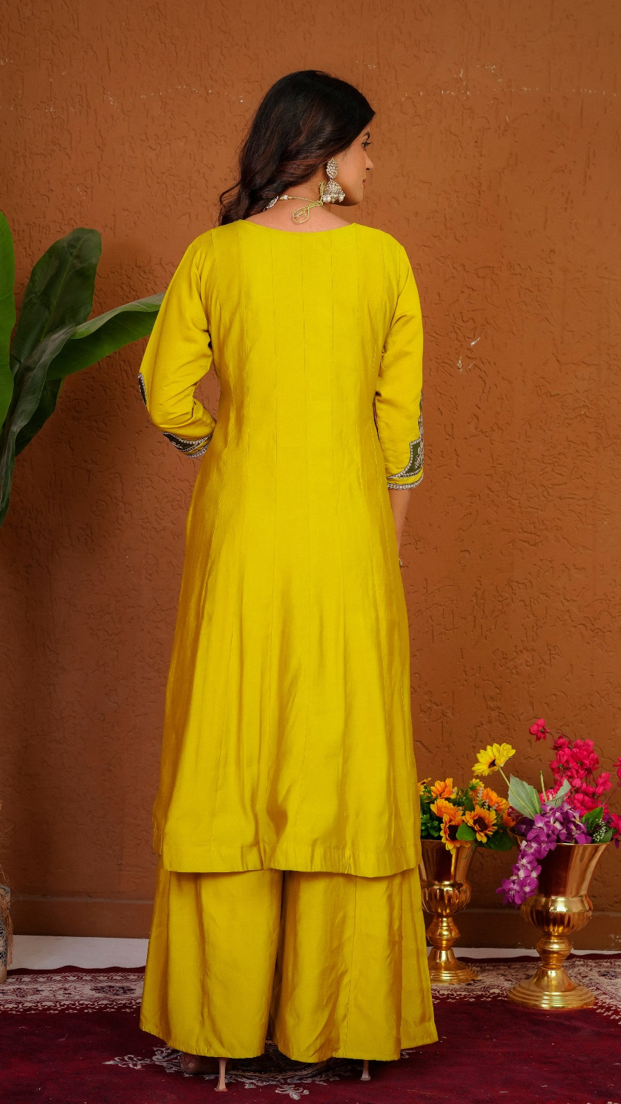 Premium Roman Silk Embroidered Anarkali Kurti Set with Dupatta | Festive Wear Ethnic Suit for Women