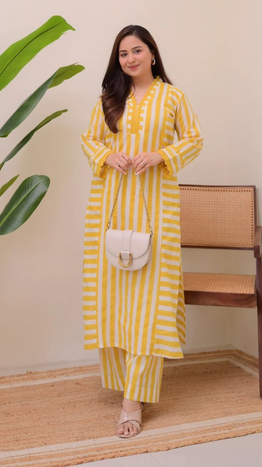 Women Striped Rayon Kurta Palazzo Set | Stylish Straight Kurti Set | Summer Ethnic Wear (4 Colors)