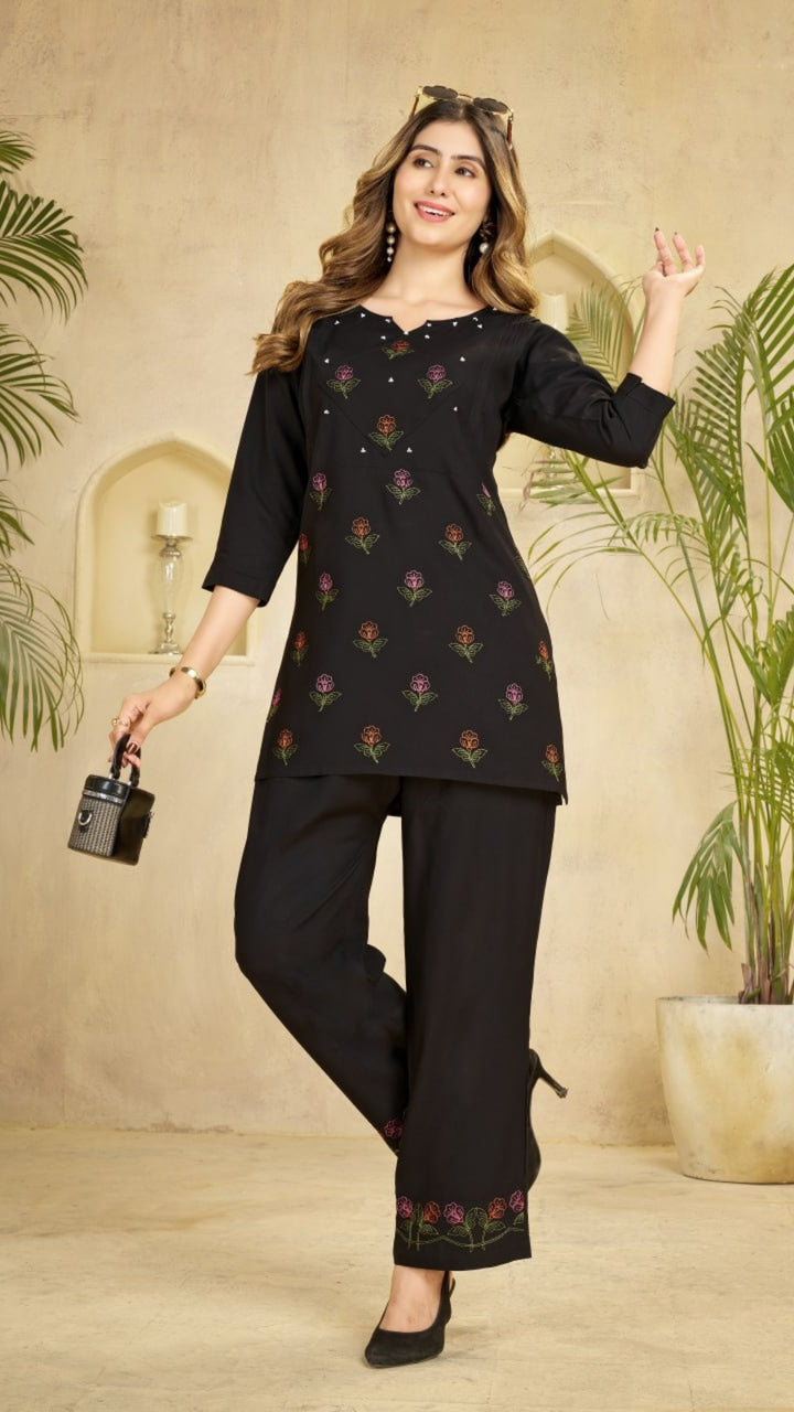 Elegant Embroidered Co-Ord Set for Women