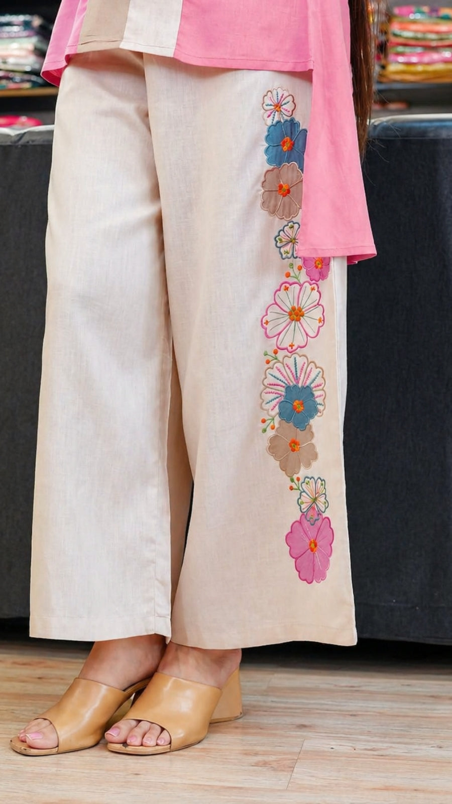 Premium Cotton Embroidered Co-Ord Set for Women | Elegant Kurti Plazo Set | Daily Wear to Vacation Style