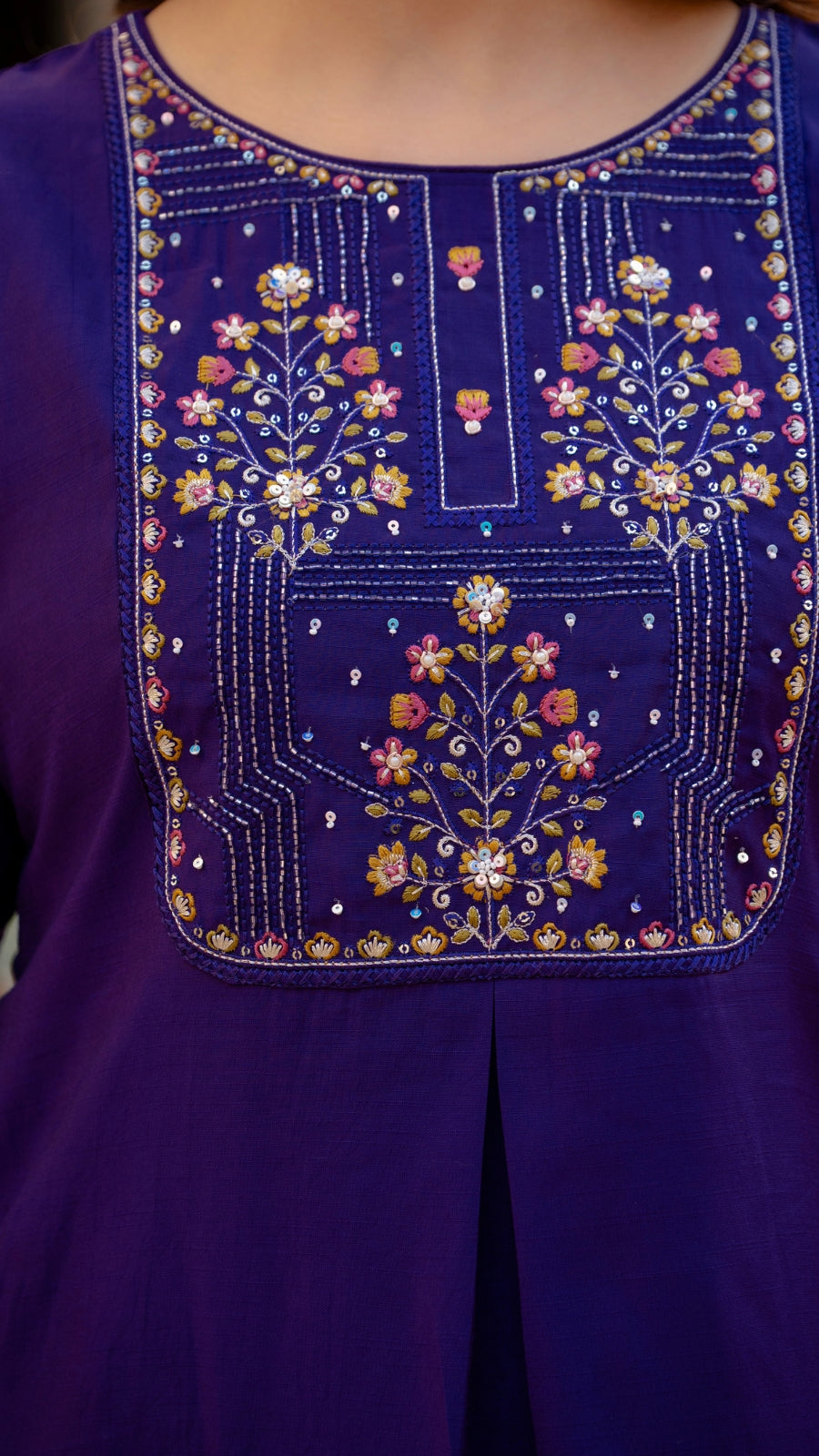 Embroidered Kurti Pant Set with Dupatta – Festive Wear for Women