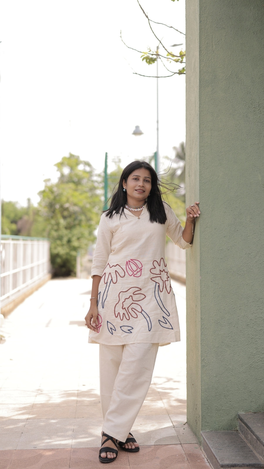 Women's Khadi Cotton Dori Work Co-Ord Set | Premium Casual & Office Wear | S to 2XL