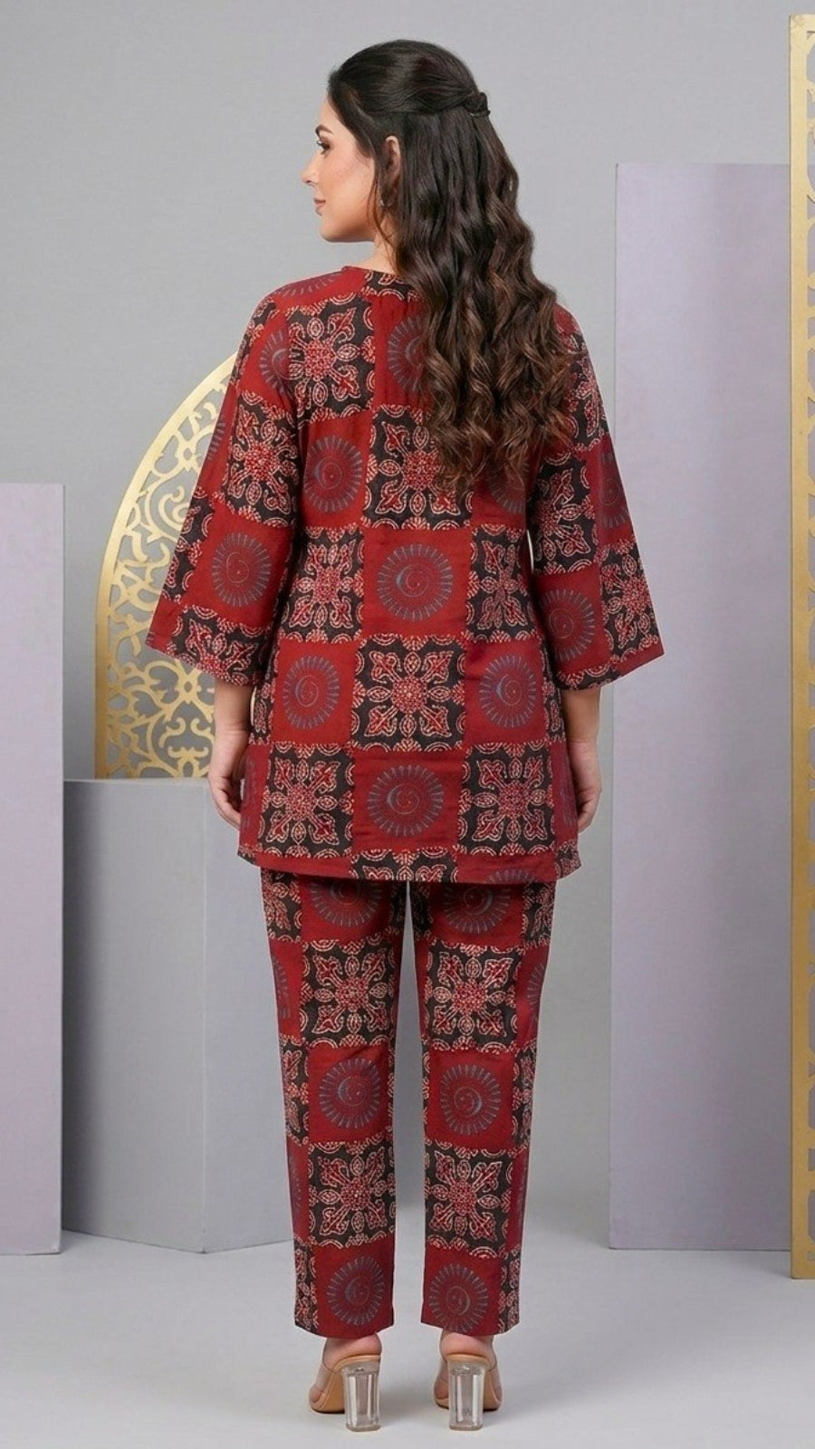 Pure Cotton Printed Co-Ord Set for Women | Stylish Daily Wear Kurti Pant Set