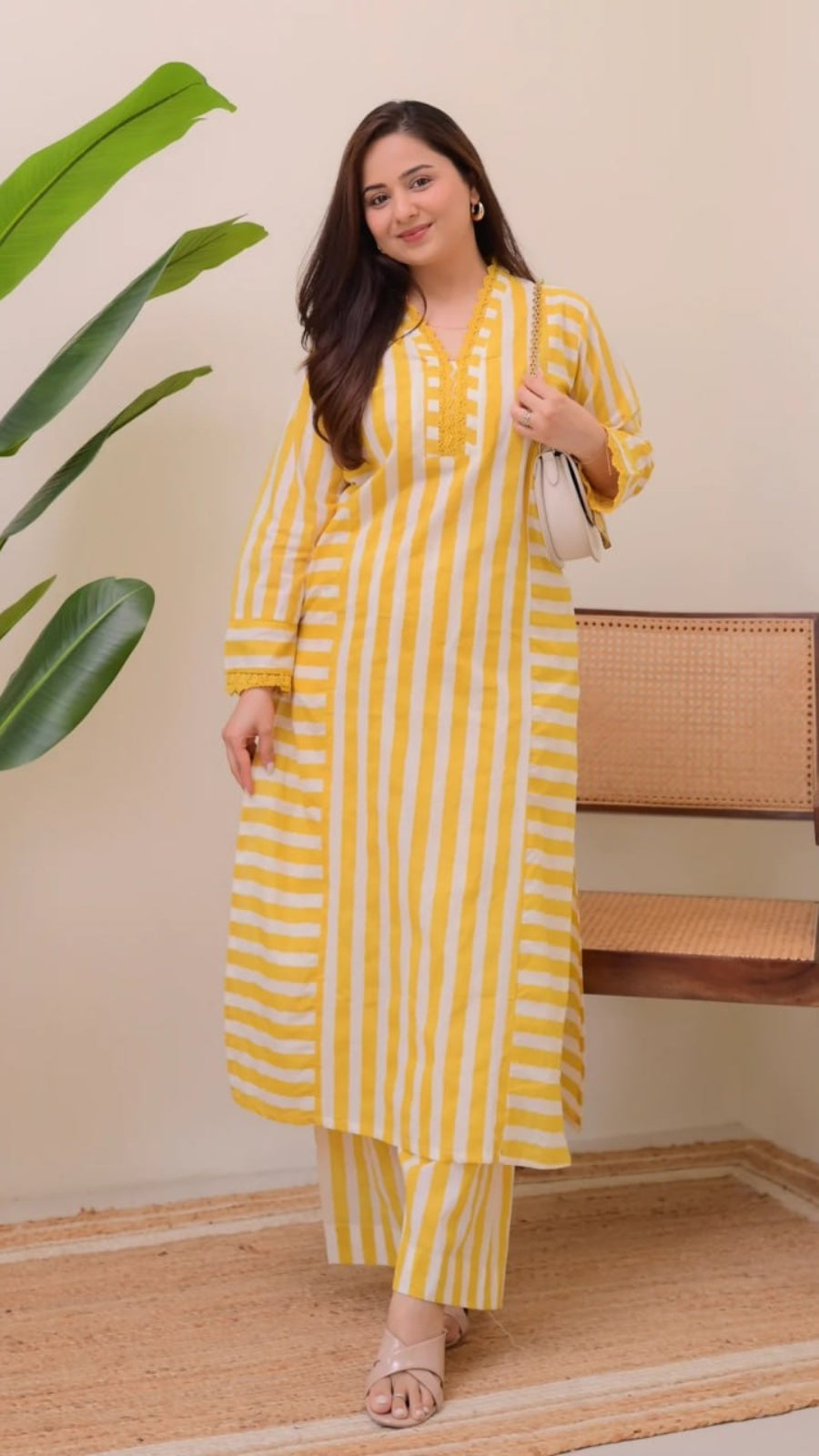 Women Striped Rayon Kurta Palazzo Set | Stylish Straight Kurti Set | Summer Ethnic Wear (4 Colors)