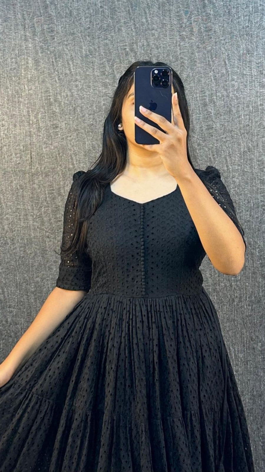 Women’s Hakoba Cotton Flared Midi Dress | Trendy 3 Layer Casual & Party Wear Midi Gown with Pocket