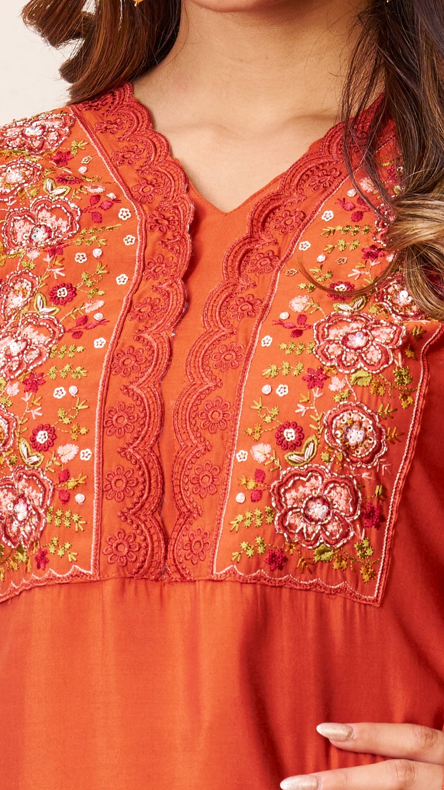 Luxury Roman Silk Embroidered Kurta Set with Dupatta | Festive & Wedding Wear Suit for Women