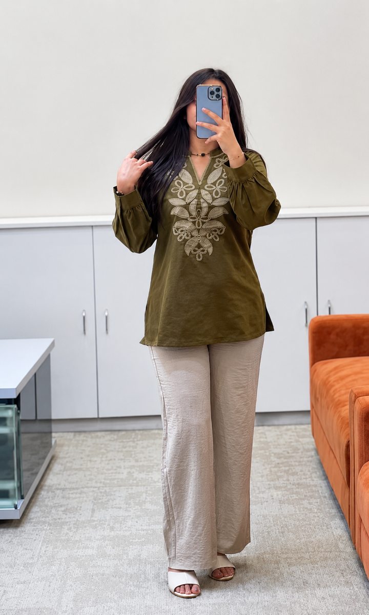 Women Pure Cotton Embroidery Cord Set with Pant | Stylish Ethnic Wear for Women
