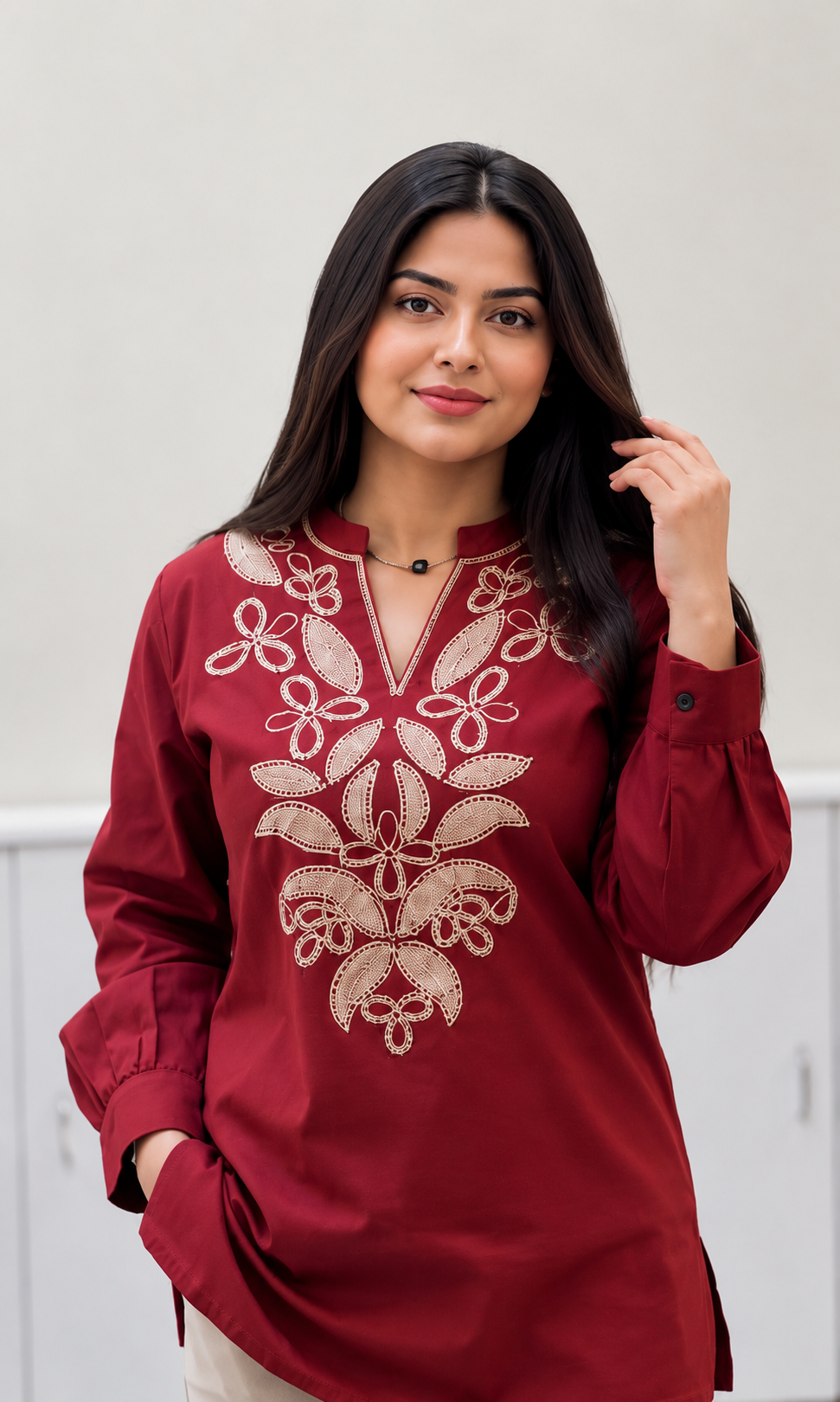 Women Pure Cotton Embroidery Cord Set with Pant | Stylish Ethnic Wear for Women