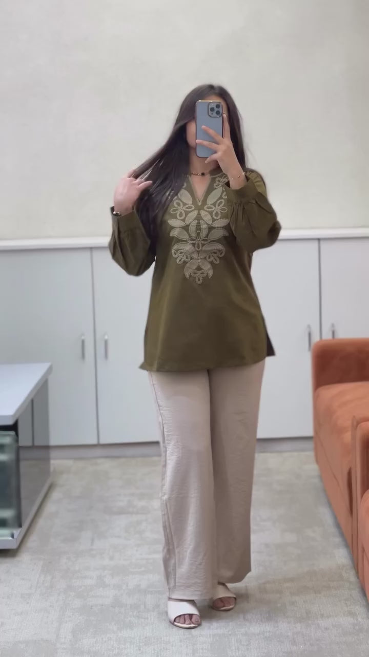 Women Pure Cotton Embroidery Cord Set with Pant | Stylish Ethnic Wear for Women